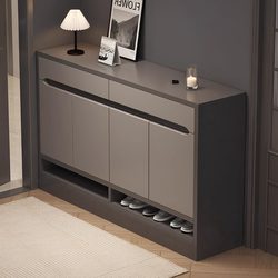 Hallway Shoe Cabinet for Home Entrance, Integrated Wall-Mounted Storage Cabinet, 2025 New Model, Light Luxury Style Shoe Rack