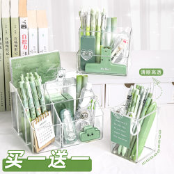 Highly Transparent and Durable~Acrylic Transparent Pen Holder with Large Capacity, Suitable for College Students, Desktop Storage Box for Children, Boys and Girls, Desk Pen Container with High Aesthetic Value, Simple and Luxurious, High-End Feel, Office Pen Holder