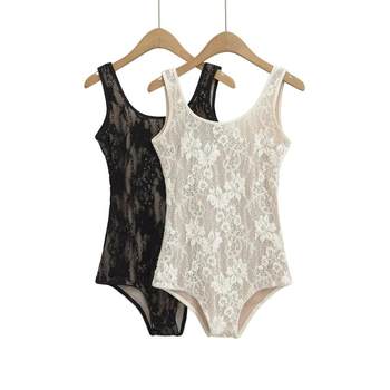 European and American style new crotchless crotch lace double layer vest