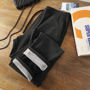 
Huazi Home Men's Thickened Fleece Water-Repellent Pants Autumn and Winter Down Silk Outdoor Hiking Pants 41749