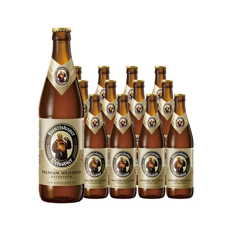 临期低价，Franziskaner 范佳乐 教士啤酒小麦啤酒 450ml*12瓶