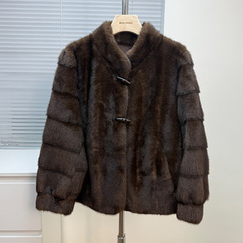 
Mother's clothing 2025 new middle-aged and elderly loose clothes women's imitation mink fur coat fur one-piece thickened top