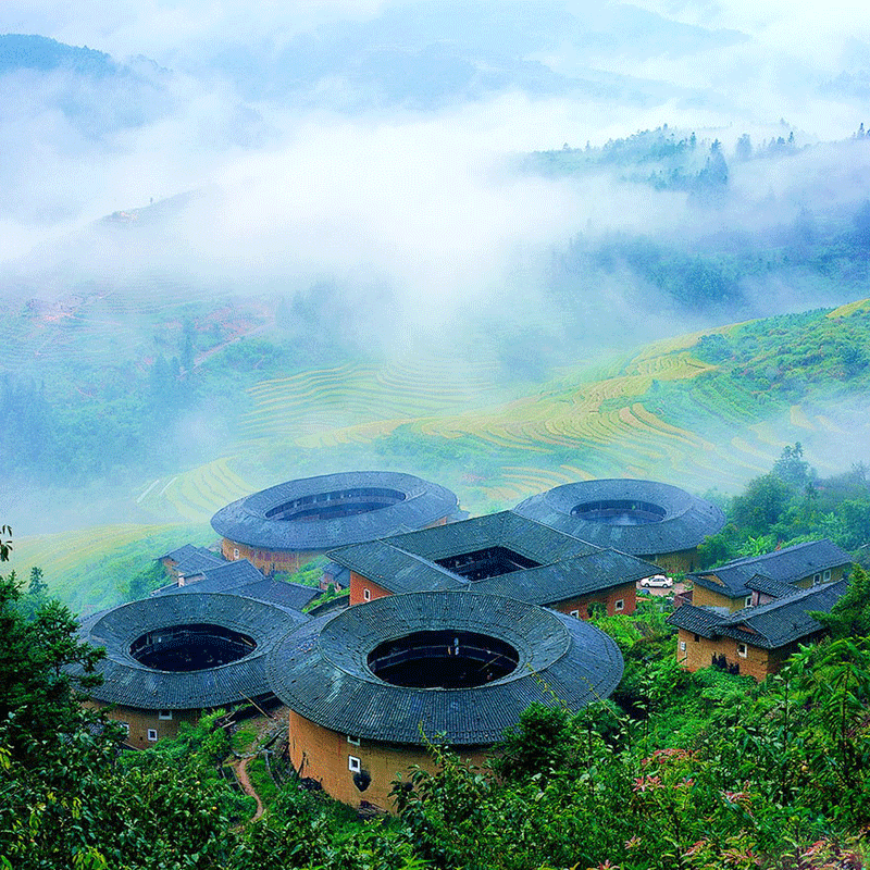 厦门出发 南靖田螺坑土楼群+裕昌楼+塔下村一日游 6/8人小团可选