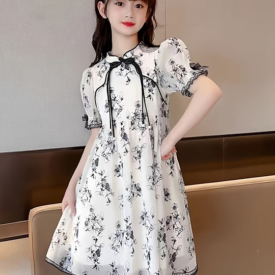 sachin and babi light blue dress YM592 New 2024 Korean Chic Red Floral Print Long Sleeve Shirt Dress Women  Casual Dresses Clothing 1