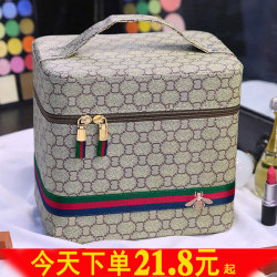 Big Brand Cosmetic Bag for Women 2025 New High-End Large-Capacity Portable Cosmetic Storage Box with Mirror