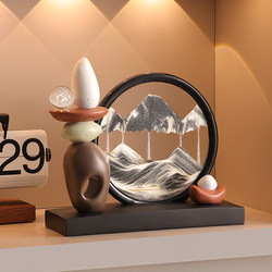 Fortune-Turning Quicksand Painting Ornaments for Living Room, Tv Cabinet, Wine Cabinet, Entrance Hall, Light Luxury, High-End Decorations for Office