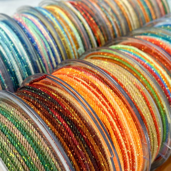 New product Tibetan hand-rubbing cotton thread 1.2mm segment dyed cotton rope Fantasy flashing starry sky rope new Chinese style cultural and entertainment thread