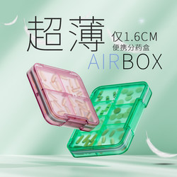 Japanese-Style Small Medicine Box, Portable, Seven-Day-A-Week Carry-On Emergency Medicine Box, Sealed and Moisture-Proof, Medicine Storage
