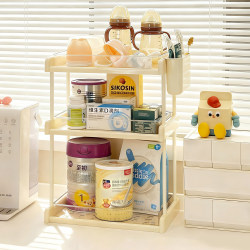 Baby bottle storage rack for baby milk powder tableware storage box cabinet table chopsticks drain feeding table supplementary food storage box