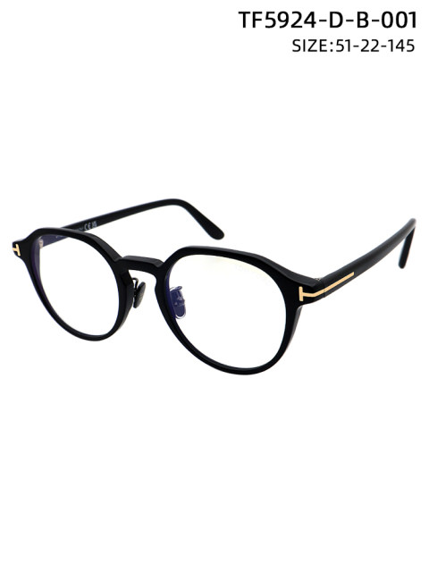 Tom Ford Glasses TF5924-D-B Elegant Retro Modern Multi-Side Round Frame Frame