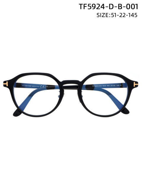 Tom Ford Glasses TF5924-D-B Elegant Retro Modern Multi-Side Round Frame Frame