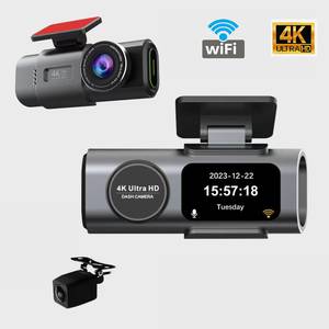 
4K driving recorder, clear night vision, mobile phone interconnection, wire-free reversing image, front and rear dual-camera monitoring all-in-one machine