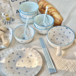 Chuxue Ceramic Bowl Home Use 2026 New Model High-Value Bowl Set for One Person Dining Tableware Rice Bowl Plate Dessert Bowl