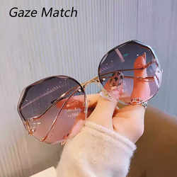 Gaze Match Sunglasses for Women 2026 New Model for Large Faces, High-End Feel ins Polarized Anti-Uv Sunglasses