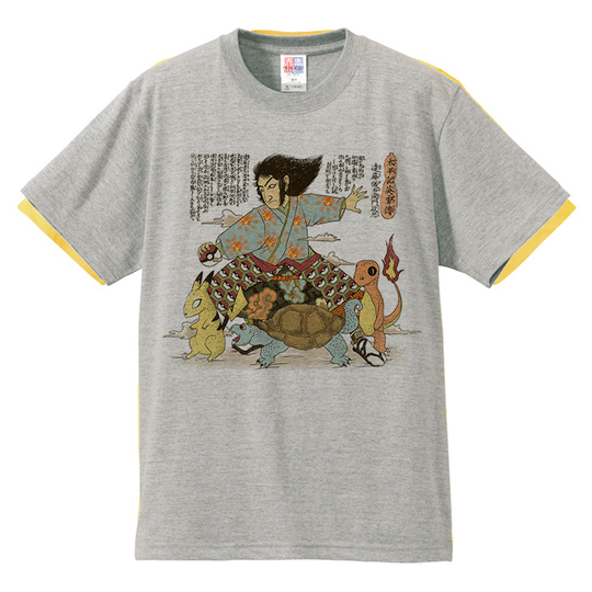 浮世絵風ポケモンTシャツ - Gildan - レトロな日本のアニメデザイン
