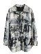 Women's loose slim plaid tops with long sleeves dovetail print thick cardigan 2024 winter new product trend