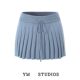 French ins sexy versatile women's high waist strap stretch solid color sweater skirt pleated skirt short skirt