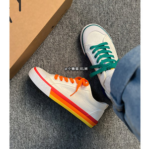 
White soft sole breathable white shoes for women 2026 summer breathable sneakers sports shoes versatile rainbow mandarin duck canvas shoes