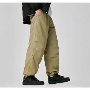 DPX winter 90%white duck down large -size straight tube paratrooper down pants men's thick windproof casual outdoor bouquet pants
