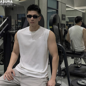 
Pure cotton men's sweat vest plus fat plus size trendy fat loose thin sports style fitness summer handsome