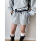 AMBOSC autumn new product simple leisure sports solid colors lace -up skirt female A -character relaxation sweater skirt