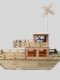 Small wooden chip pop stick DIY handmade model Boat children's toy material wood strip ice cream stick manufacturers direct sales
