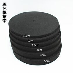 Polyester-Cotton Black Thickened Backpack Straps, Canvas Straps, Rope Straps, Packing Straps, Cotton Straps, Binding Straps, Flat Straps, Pp Straps, Nylon Ropes