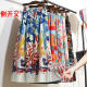 Dopamine color oil painting graffiti pleated skirt for women in spring and summer 2025 new printed skirt pleated skirt