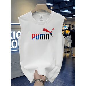 
Ole Summer New Men's Cotton Round Neck Vest T-shirt Everyday Versatile Loose Sleeveless Waistcoat Trendy Brand Top