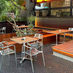 B&B milk tea aluminum alloy outdoor table and chair combination