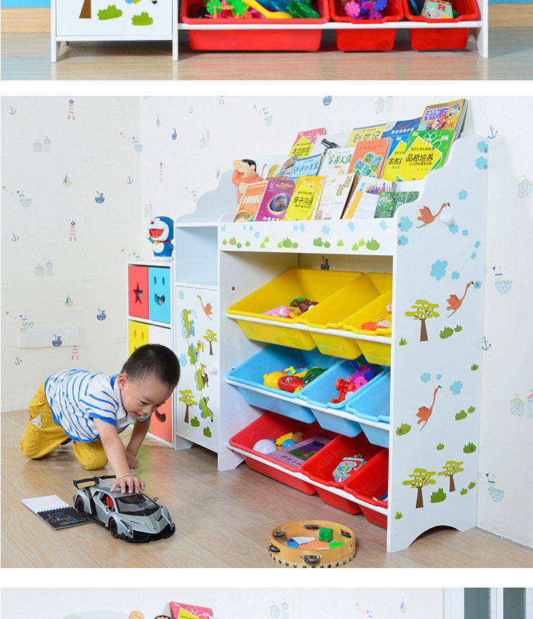 キッズ用おもちゃ収納ラック - 多層ブックケース