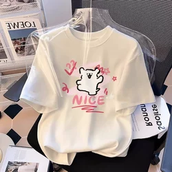 Children's Short-Sleeved T-Shirt, Pure Cotton, 2026 New Style, Medium and Large Children, Summer Girls' Half-Sleeved, Stylish Parent-Child Top, T-Shirt