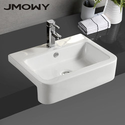Jimuo European Semi-Embedded Countertop Basin Countertop Basin Washbasin Art Basin Ceramic Washbasin Washbasin
