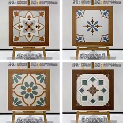 600X600 Retro Wood Grain Mosaic Tiles for Courtyard, Garden, Terrace, Balcony, Rooftop, Non-Slip, Sun-Resistant, and Frost-Resistant