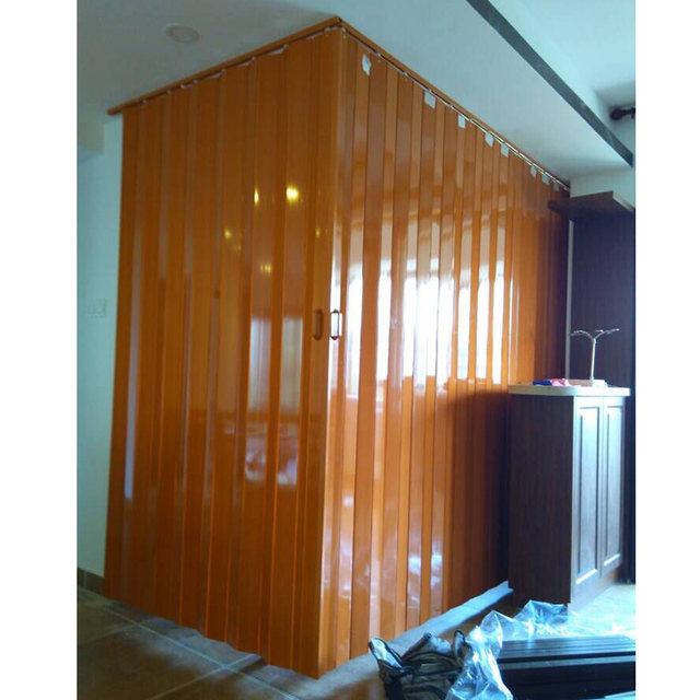 Customized pvc folding door partition kitchen door interior door sliding door bathroom door shop plastic folding door