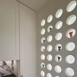 Trendy Abs Lightweight Hollow Large-Hole Nine-Grid Partition Background Wall Decoration Double-Sided Multi-Hole Artistic Design Brick