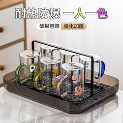 Glass Water Cup Household Set High Borosilicate High Temperature Resistant 2025 New Model with Handle for Drinking Water, Making Tea, Milk Cup