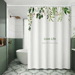 Bathroom Shower Curtain, High-End Waterproof Fabric, Toilet Curtain, Shower Dry and Wet Separation, Mildew-Proof, No-Drill Partition