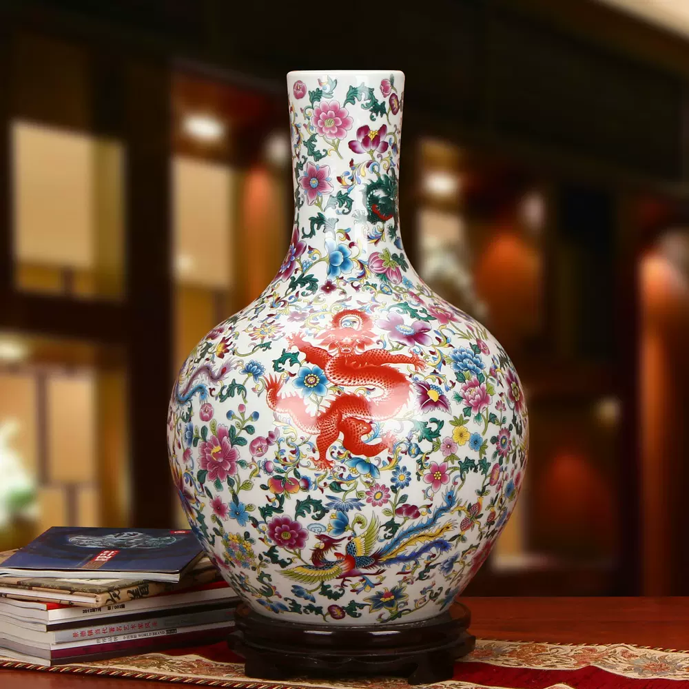 中国，花瓶 ，景德镇，時代物，粉彩 ，大壷　，大花瓶　，大甕　，蓋付き 中国，花瓶 ，景德镇，時代物，粉彩 ，大壷 ，大花瓶 ，大甕