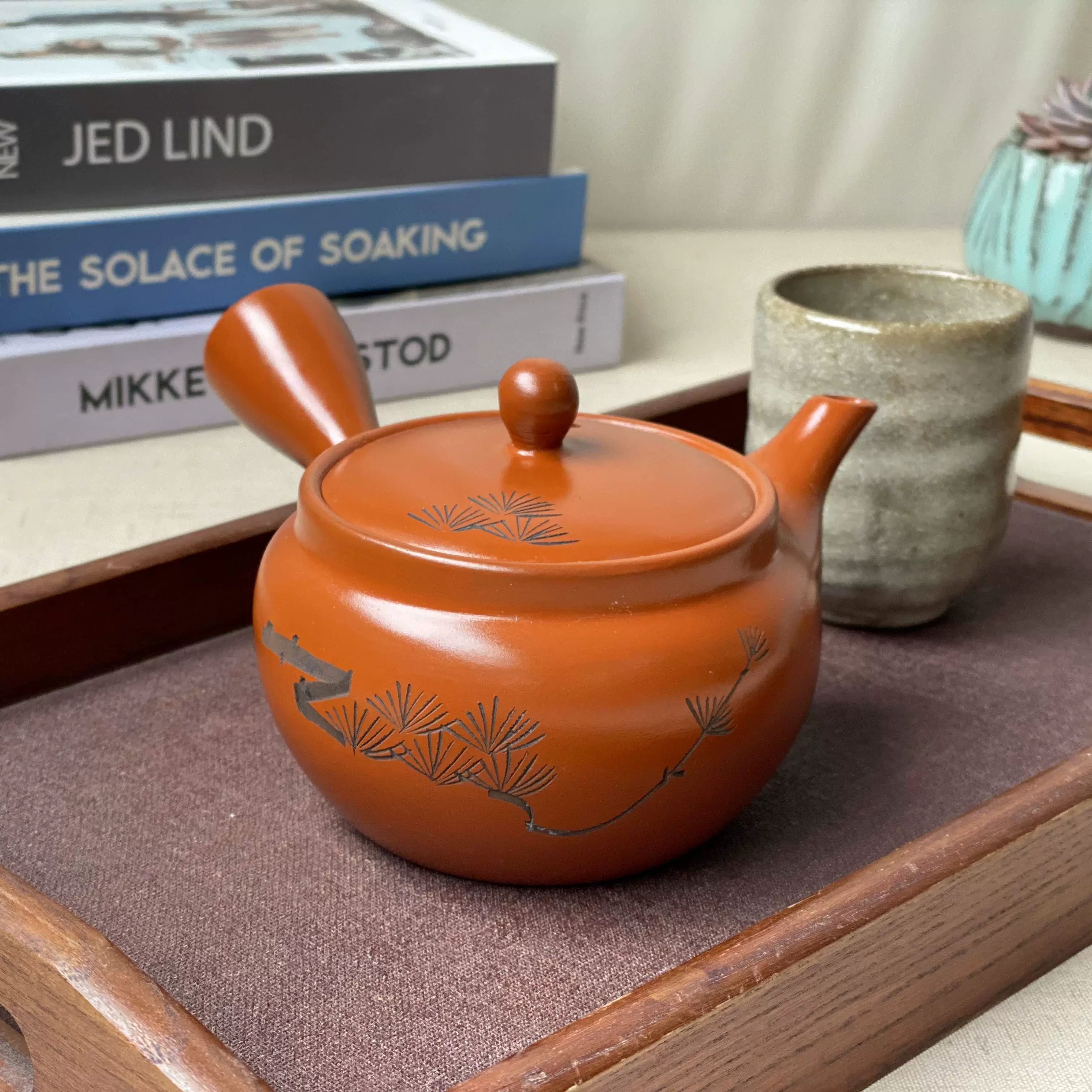 出口日本刻繪和風茶壺陶瓷急須日式側把壺泡茶單壺家用不鏽鋼濾網-Taobao