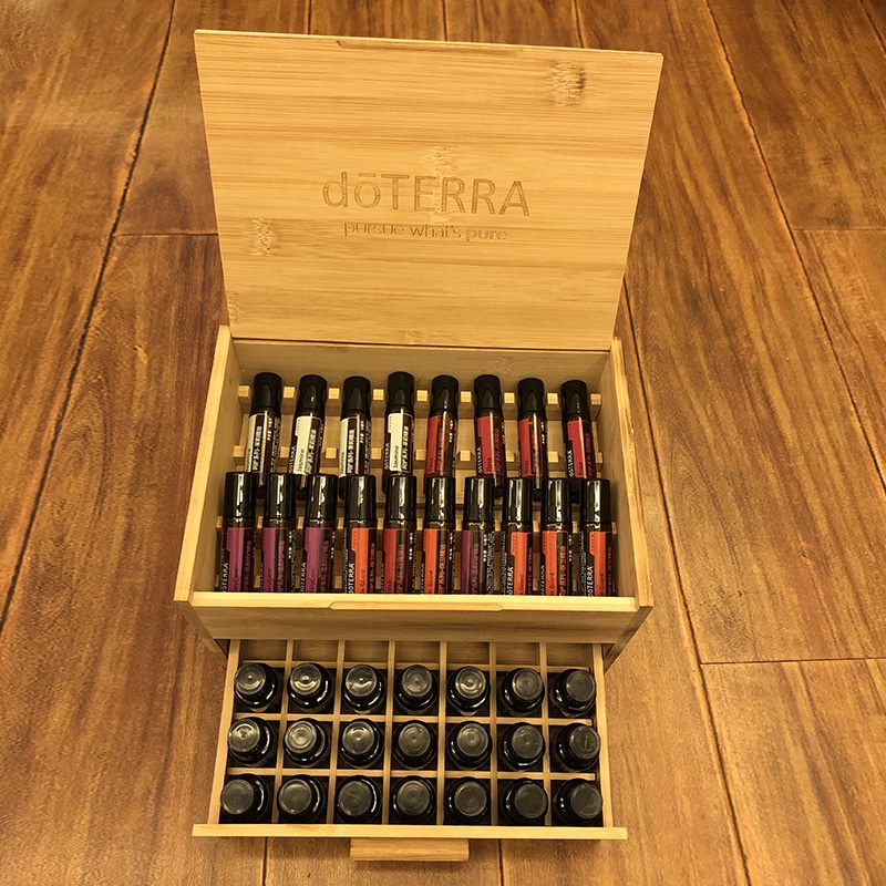 Doterra Essential Oil Storage Box - Bamboo & Wood