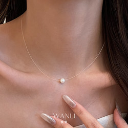 Wanli French Retro Fishing Line Necklace, Fashionable, Light and Luxurious, Versatile, Simple and High-End, Clavicle Chain, New Style