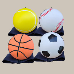 Mini Elastic Basketball, Handball, Squash Wrist Ball, Children's Toy, Elderly Fitness Activity Swing Ball with String, No Need to Pick up