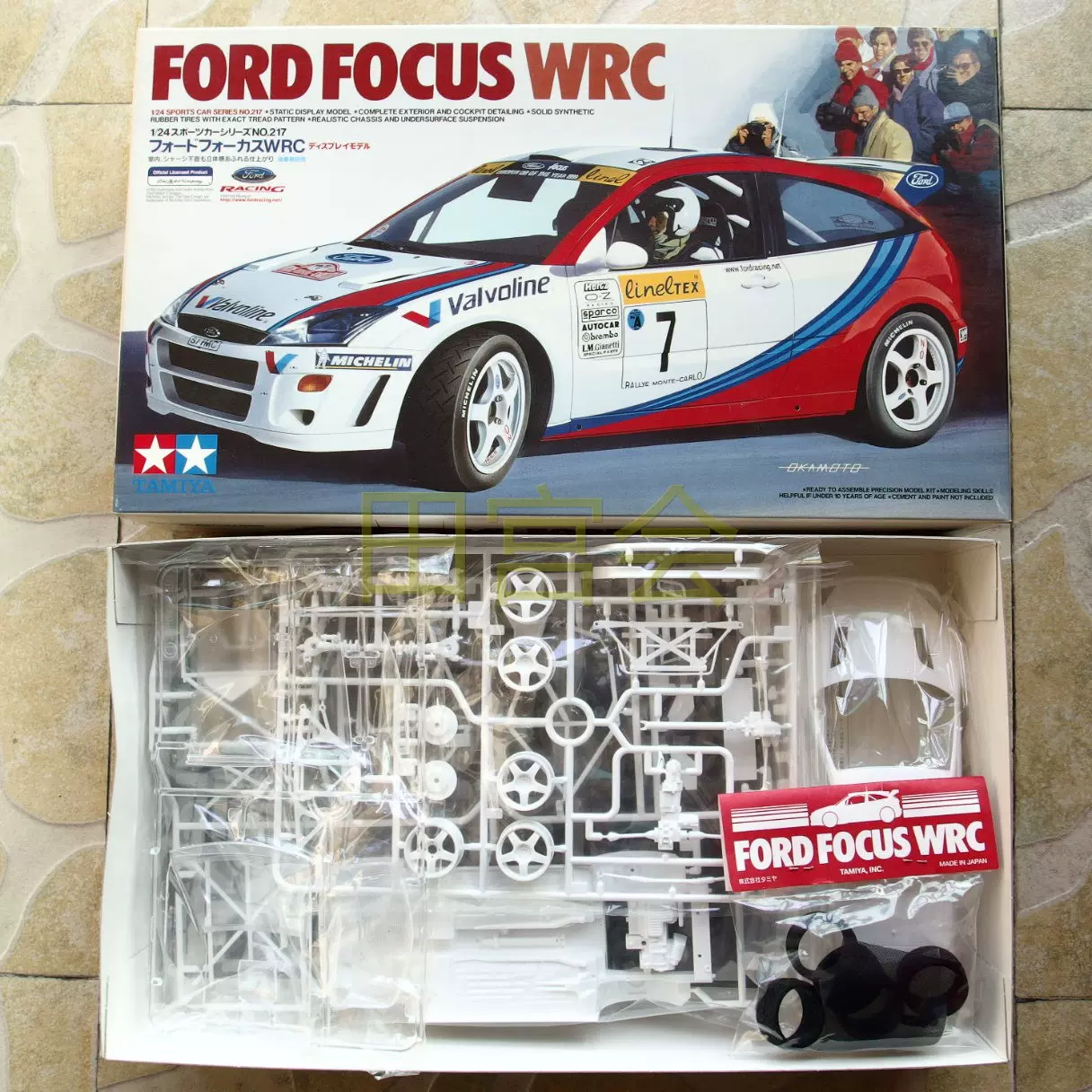 田宮24217靜態車日製1/24 福特福克斯FORD FOCUS WRC模型車