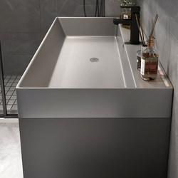 Simple Bathroom Smart Mirror Modern Bathroom Vanity Cabinet Combination Washbasin Rock Integrated Basin Bathroom Cabinet