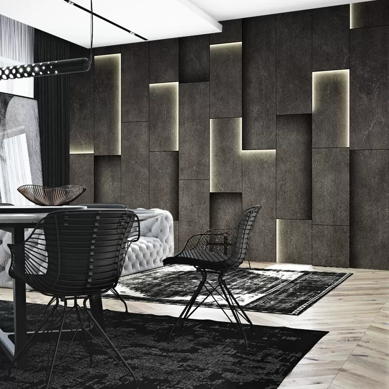 3d仿灰色水泥紋理壁紙高級感現代工業風裝修背景牆布覆