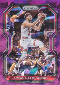 
NBA star Cappanini 2021 Prizm Purple Broken Ice Folded 175 Woven Set #183 Satoranski
