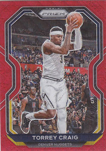 NBA star Capanini 2021 Prizm Red Ripple Collar Set # 7 Torre Craig