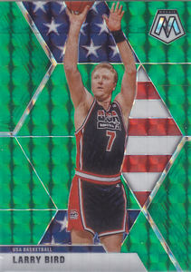 
NBA Panini Star Card 1920 Puka Green Mosaic Team USA Set #254 Larry Bird