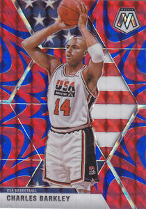 
NBA Panini Star Card 1920 Puka Red and Blue Explosion Mosaic American Team Set #252 Barkley